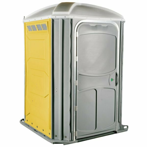 Polyjohn PH03-1009 Comfort XL Yellow Wheelchair Accessible Portable Restroom - Assembled 621PH031009